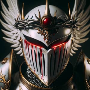 Knight in Shining Armor with White Hannya Helmet
