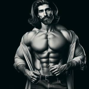 Muscular Middle-Eastern Man with a Greek God Physique