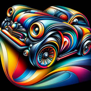 Abstract Car Art | Colorful Vehicle Design