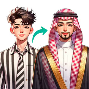 K-pop Boy to Saudi Prince Transformation