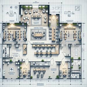 Office Floor Plan for Functionality, Collaboration, and Comfort | AI-Optimized Spaces