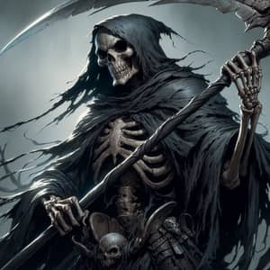 Menacing Skeleton Warrior with Scythe | Fantasy D&D Character