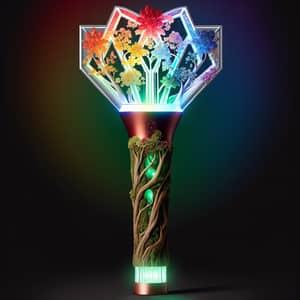 K-Pop Lightstick with Floral and Forest Elements