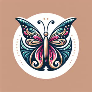 Elegant Butterfly Logo Design for High-End Salon | Nail Art