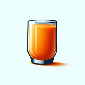 Bright Orange Smoothie Logo Design | Realistic Glass Art