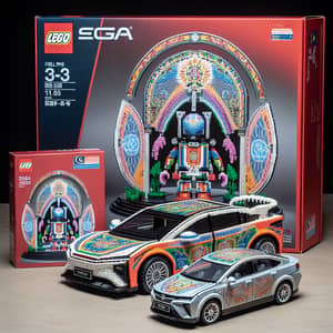 Colorful Lego Set & Malaysian Proton Saga Car Photos