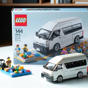 High-Definition Lego Set Photo with Toyota Hiace Van