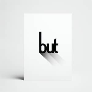 Unique 'But' Typography Design | Modern Sans Serif Font