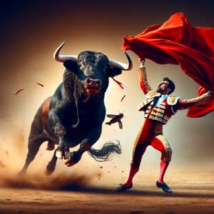 Bull Triumphs Over Matador in Intense Bullfight