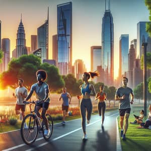 Embracing a Healthy Lifestyle in a Modern Cityscape