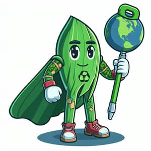 Cute Mascot Saving the World with Sustainability