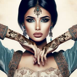 Stunning Princess Jasmine Inspired Tattooed Beauty