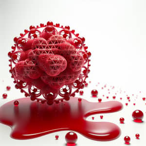 Sacred Geometrical Blood Droplets | Intricate Shapes in White Background