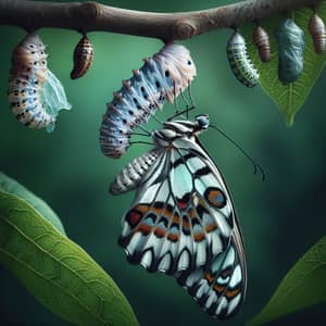 Caterpillar Transformation into Realistic Butterfly