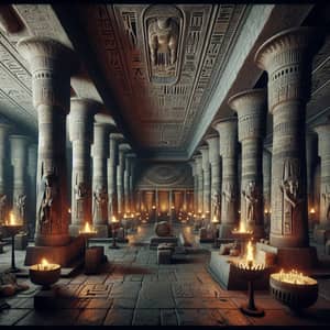 Mythical Halls of Amenti: Ancient Egyptian Subterranean Scene