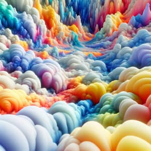 Psychedelic World: Rich in Soft White Hills & Vibrant Colors