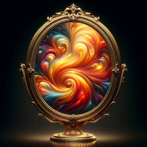 Captivating Reflection: Soul's True Essence in Antique Mirror