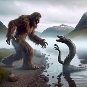 Bigfoot vs Loch Ness Monster Battle in Scottish Highlands
