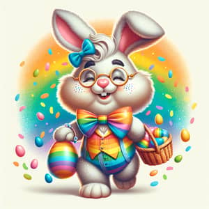 Gay Rainbow Easter Bunny | LGBTQ+ Pride Celebrations
