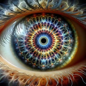 Mesmerizing Fractal Pattern in Human Eye Pupil