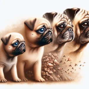 Pug Puppy to Adult Evolution: Realistic & Dreamy Transformation