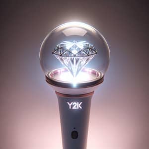 Kpop-Inspired Y2K Lightstick with Intricately Designed Diamond