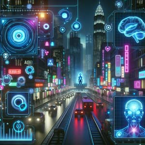 AI Technology Trends in Cyberpunk Style