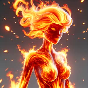 Fiery Ember Female Character | Blaze of Brilliance | Disney's Ember