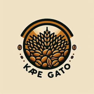KAPE GATO: Aesthetic Rice Coffee Logo for Warmth and Energy
