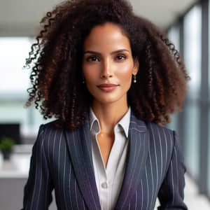 Confident Brazilian Executive: Afro-Descendant Style