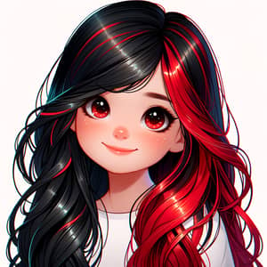 Fascinating Black and Red Hair Girl | Unique Flaming Shadow Look