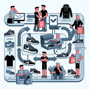 Consumer Behavior Flowchart: Popular Sports Shoe Company