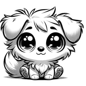 Cute Animated Dog Illustration - Adorable Cartoon Canine