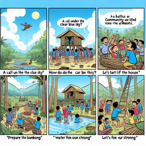 Bayanihan Comic Strip: A Forest Tale of Unity and Community Spirit