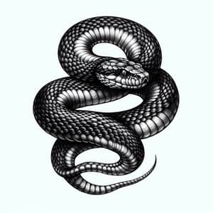 Life-like Snake Tattoo Design: Hypnotic Realism