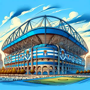 Vibrant FC Porto Stadium | Animated Cartoonish Representation