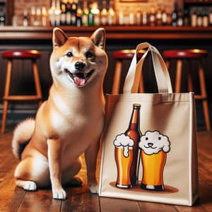 Shiba Inu Dog & Custom Collection Bag Enjoy Non-Alcoholic Beer