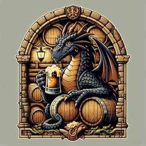 Cellar Dragon Brewery: Premium Beer Coat of Arms