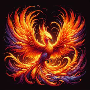 Majestic Fiery Phoenix | Halcyon Coromanda | Vibrant Colors