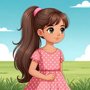 Young Latina Girl in Pink Dress | Outdoor Portrait