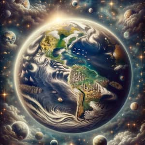 Flat Earth Cosmological Imagery | Planet Disc Landscapes