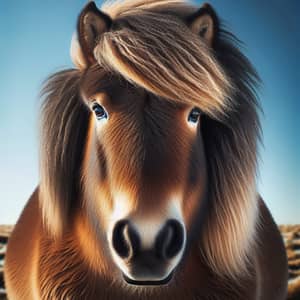 Strong Furry Horse: Powerful Physique and Gentle Eyes