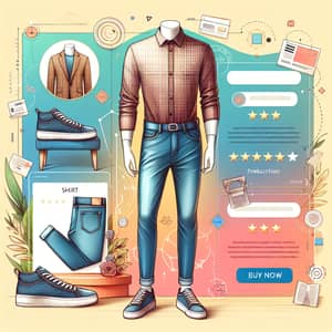 Fashionable Outfit Illustration for Online Retail | Vibrant Colors