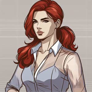 Professional Woman with Red Hair | Authoritative Aura