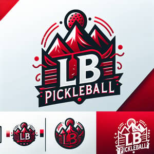 Bold & Fierce LB PICKLEBALL Logo in Red Theme