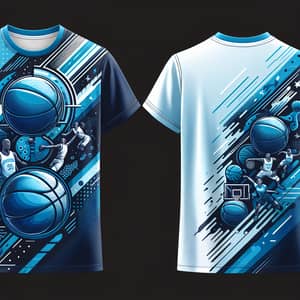 Blue Basketball Girls Dry Fit T-Shirt Design | Stylish & Comfortable