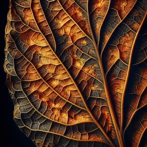 Intricate Patterns of Withering Leaf | Striking Colors & Contrast