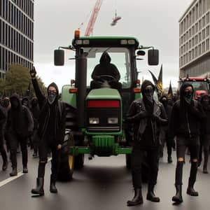 Aggressive Tractor Demonstration | Autonomous Protests