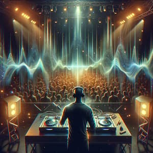 Lively DJ Beat Vibration Scene with Diverse Audience