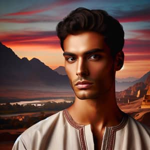 Mesmerizing Egyptian Landscape with a Cultural Male Figure